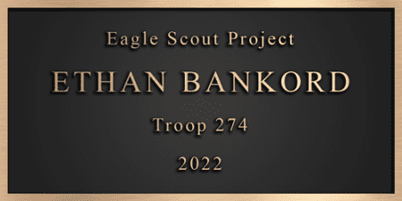 Eagle Scout Project Plaque