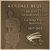A custom Basketball 500 Rebound Club Bronze Plaque